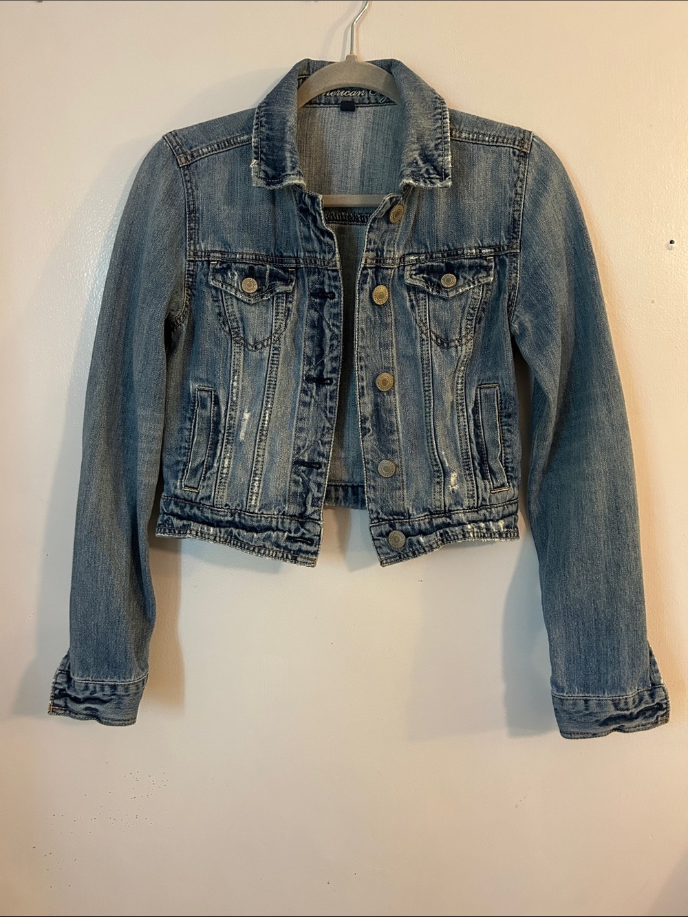 American Eagle Outfitters Vintage Light Blue Denim Jacket